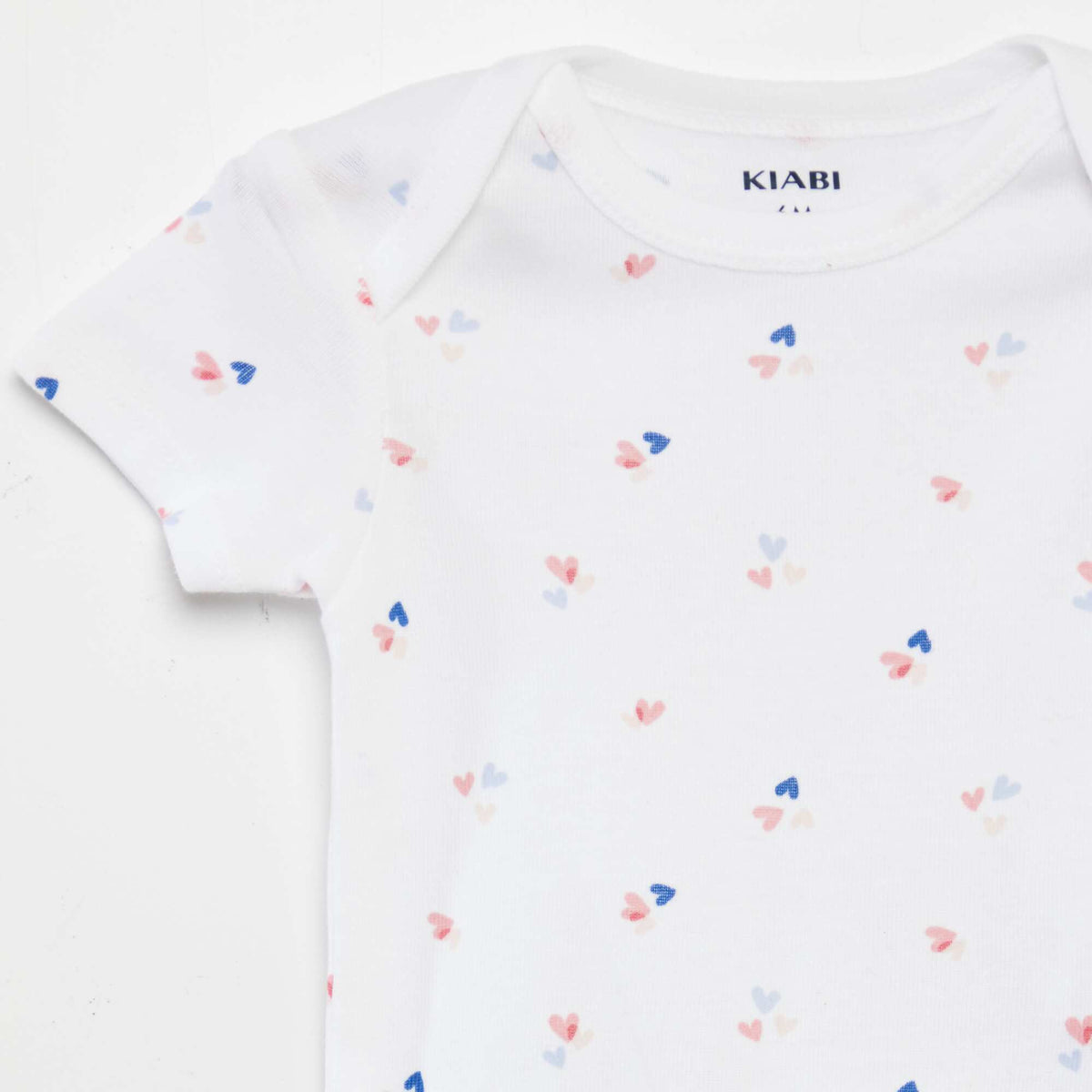 Pack of 3 Printed Cotton Bodysuits WHITE