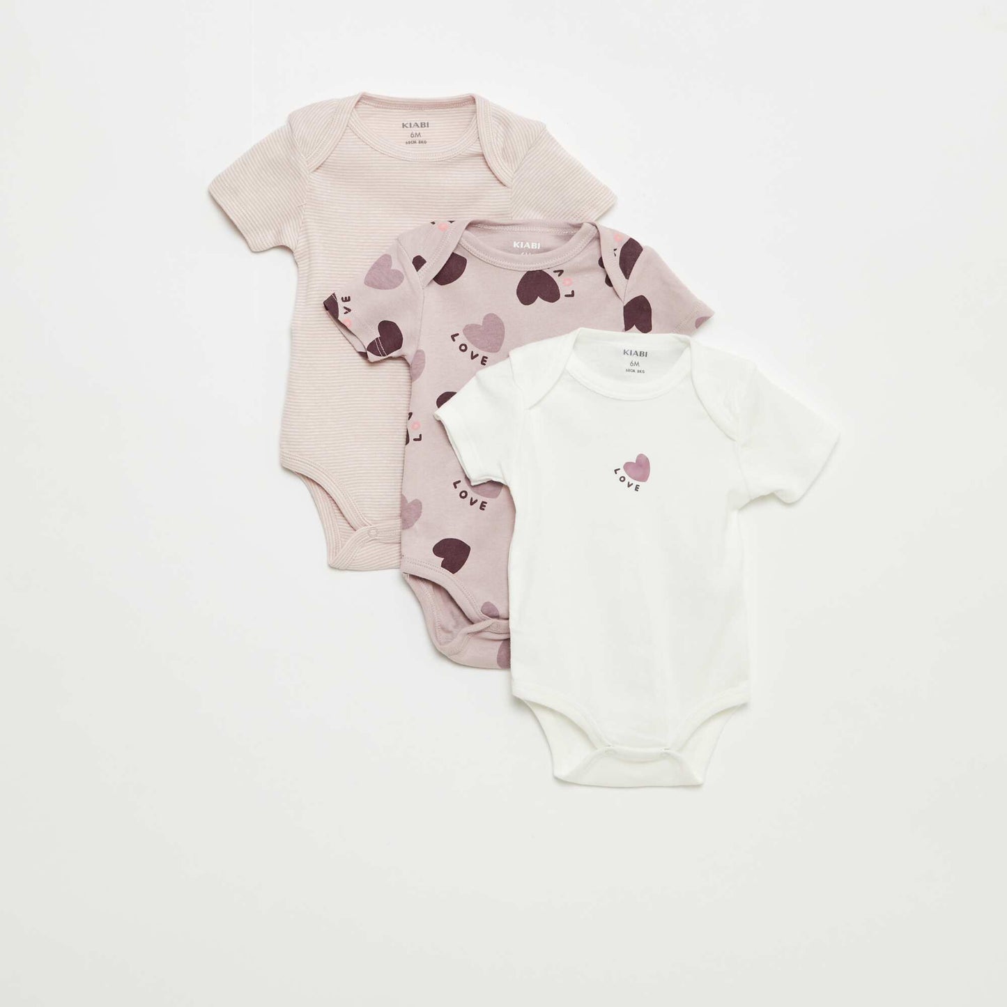 Printed Cotton Bodysuits - 3-Pack PURPLE
