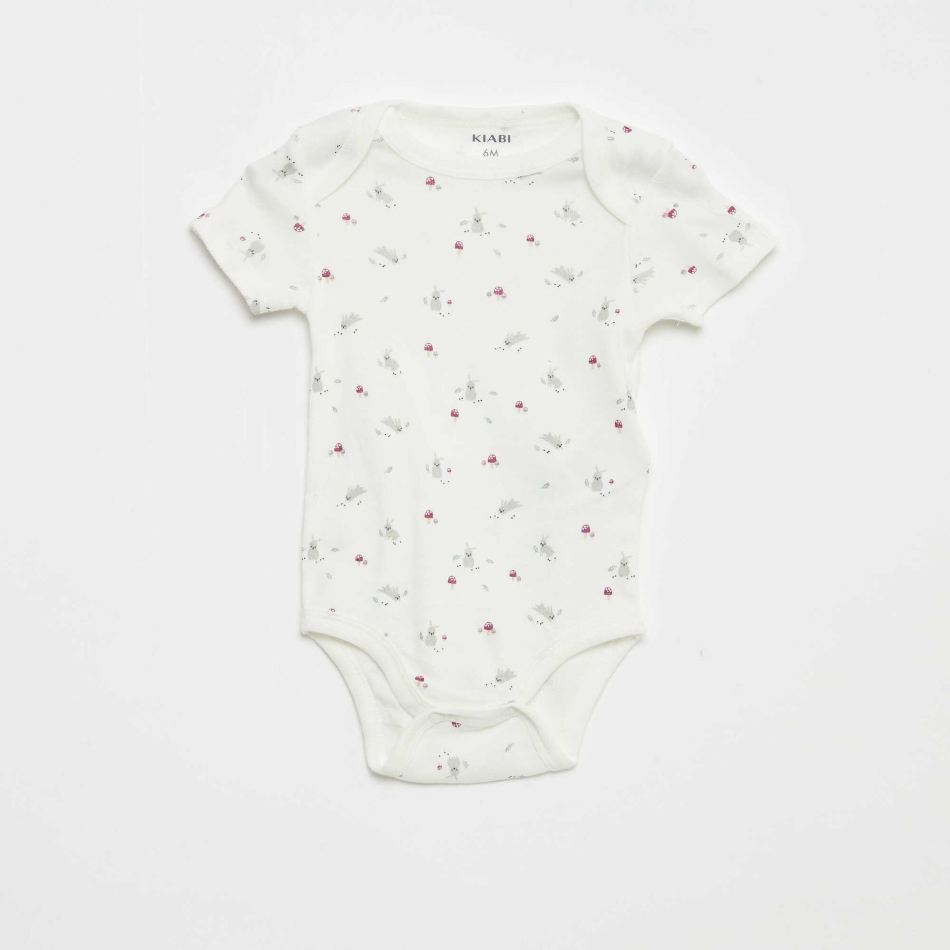 Printed Cotton Bodysuits - 3-Pack WHITE