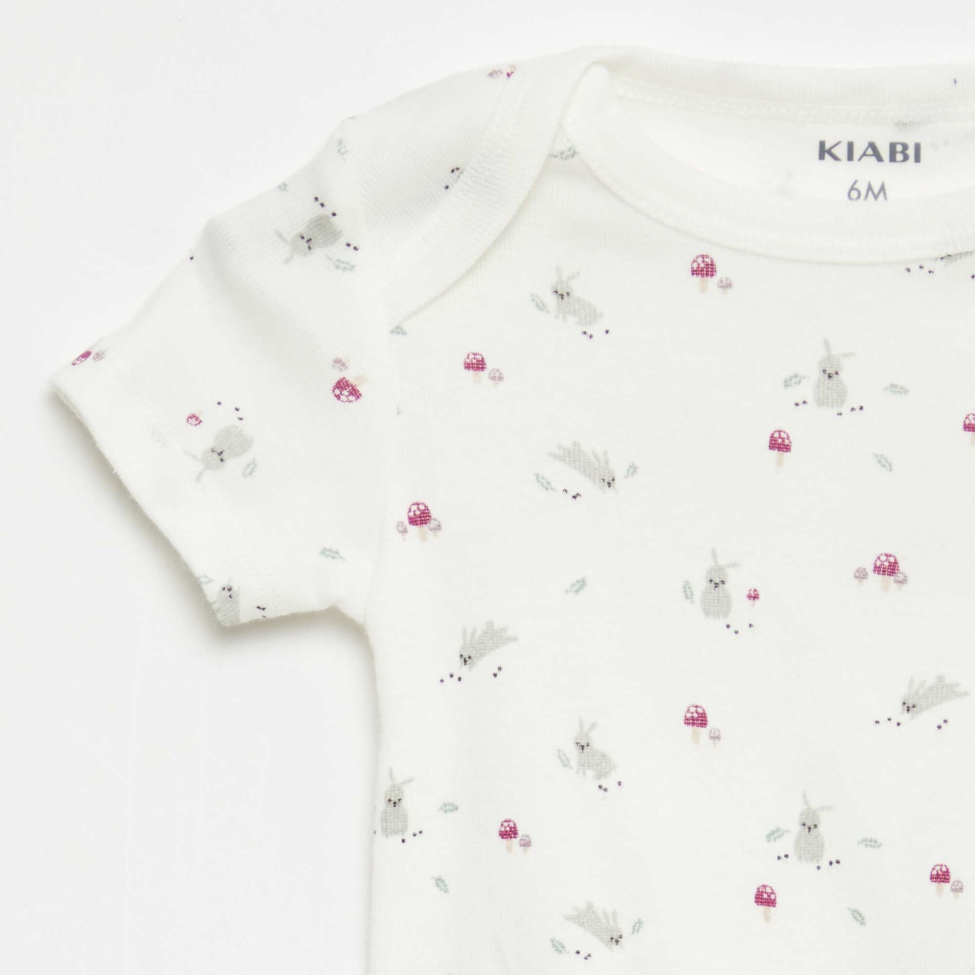 Printed Cotton Bodysuits - 3-Pack WHITE