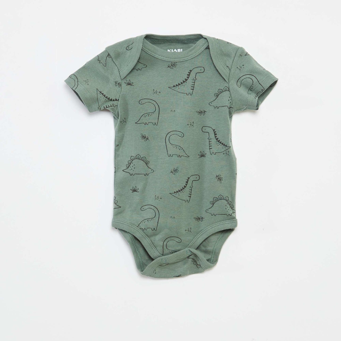 Printed Cotton Bodysuits - 3-Pack GREEN