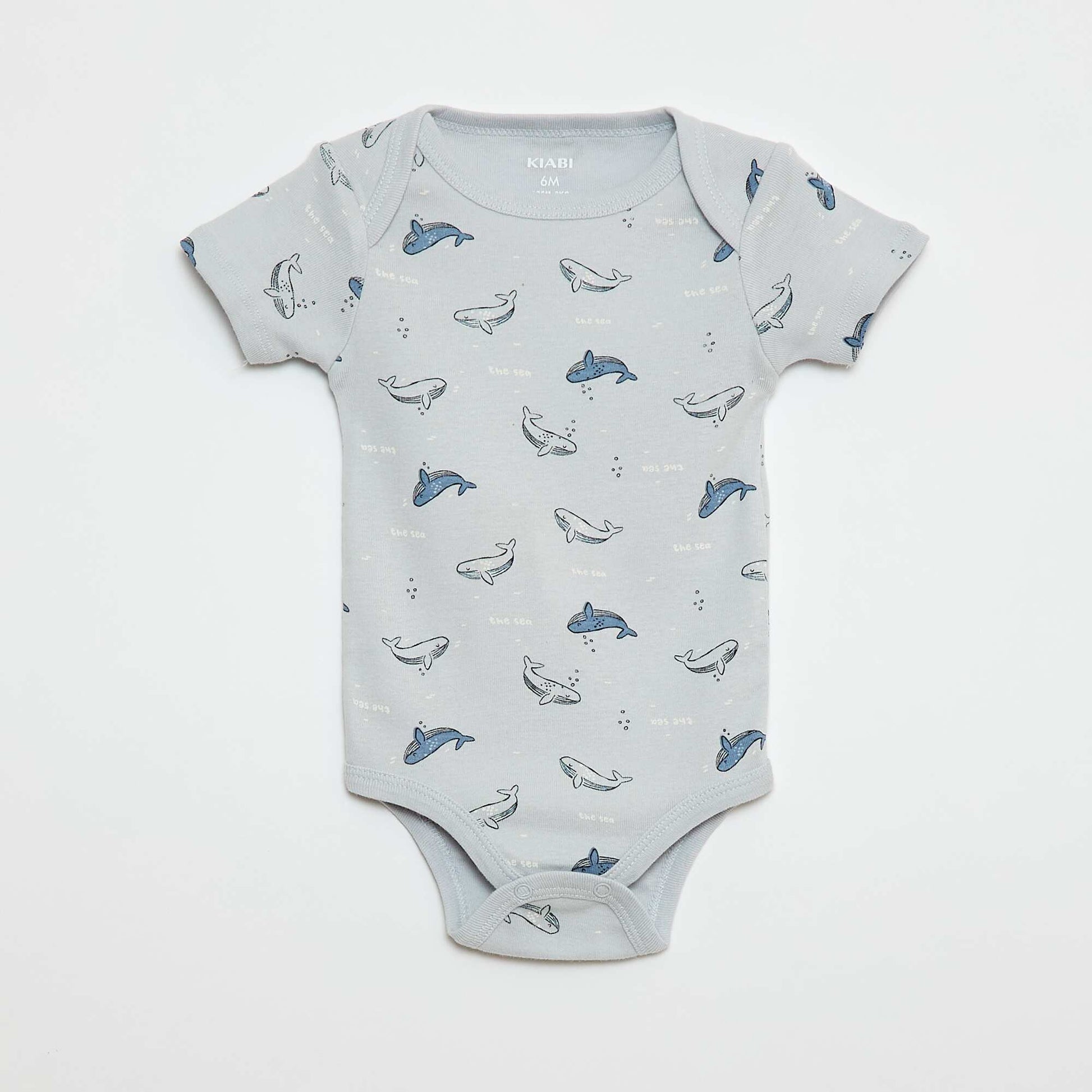 Printed cotton bodysuits - Pack of 3 BLUE