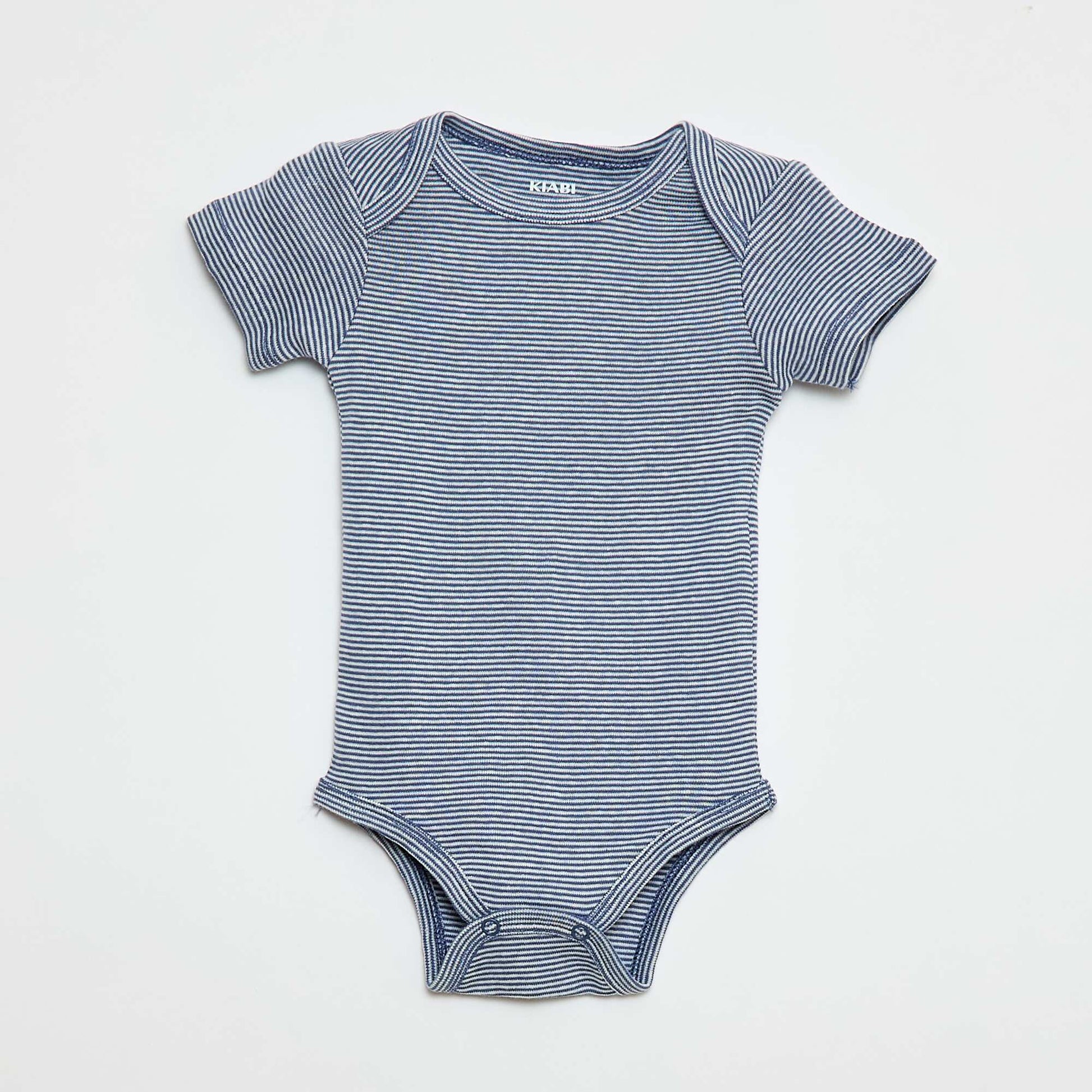 Printed cotton bodysuits - Pack of 3 BLUE
