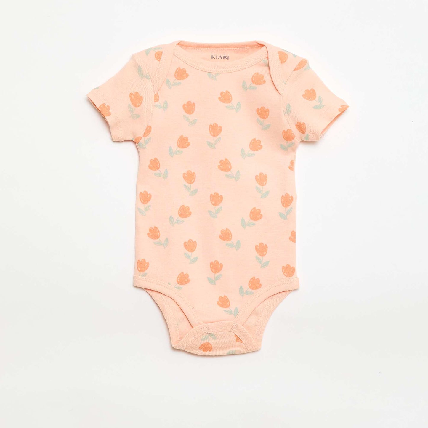 Printed cotton bodysuits - Pack of 3 ORANGE