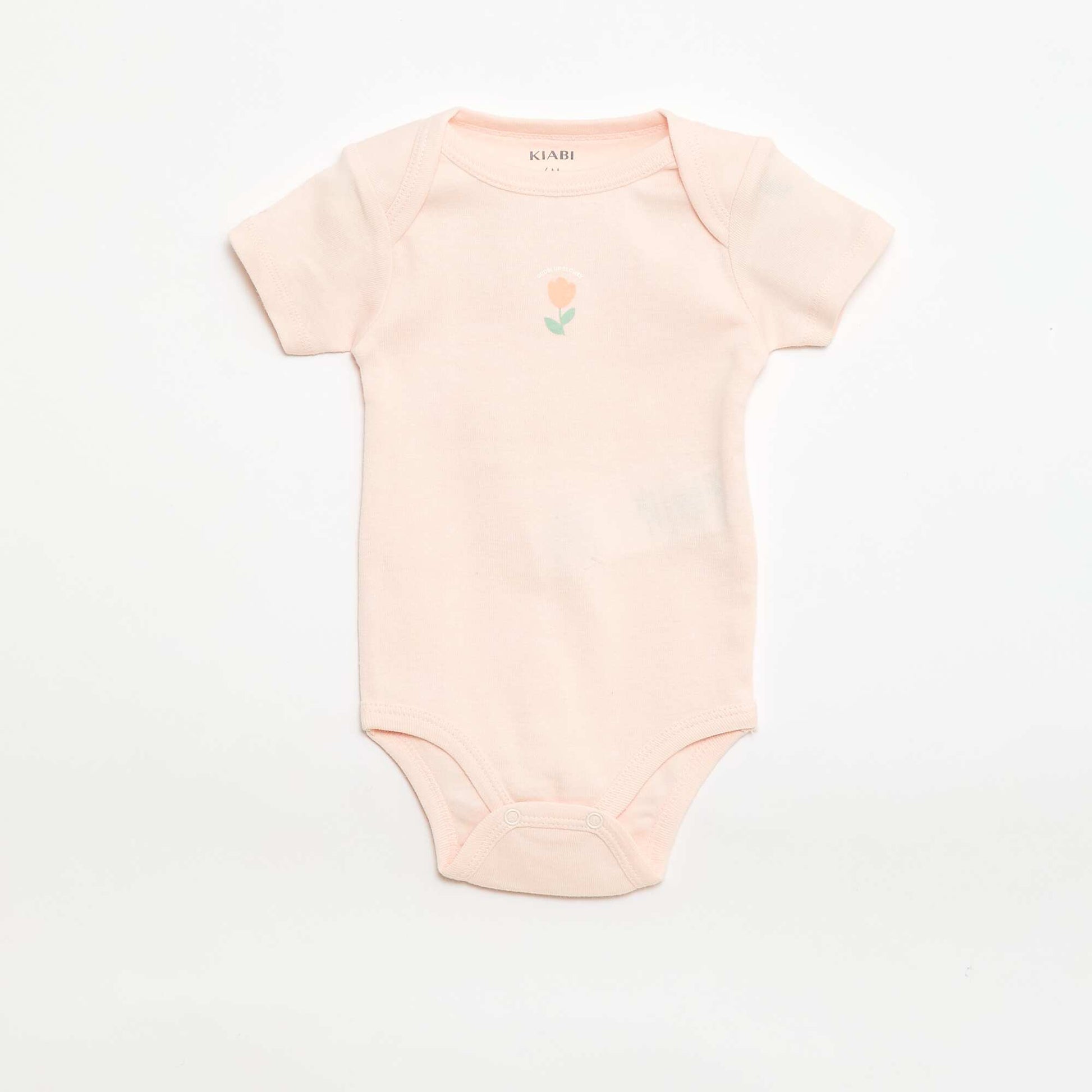 Printed cotton bodysuits - Pack of 3 ORANGE