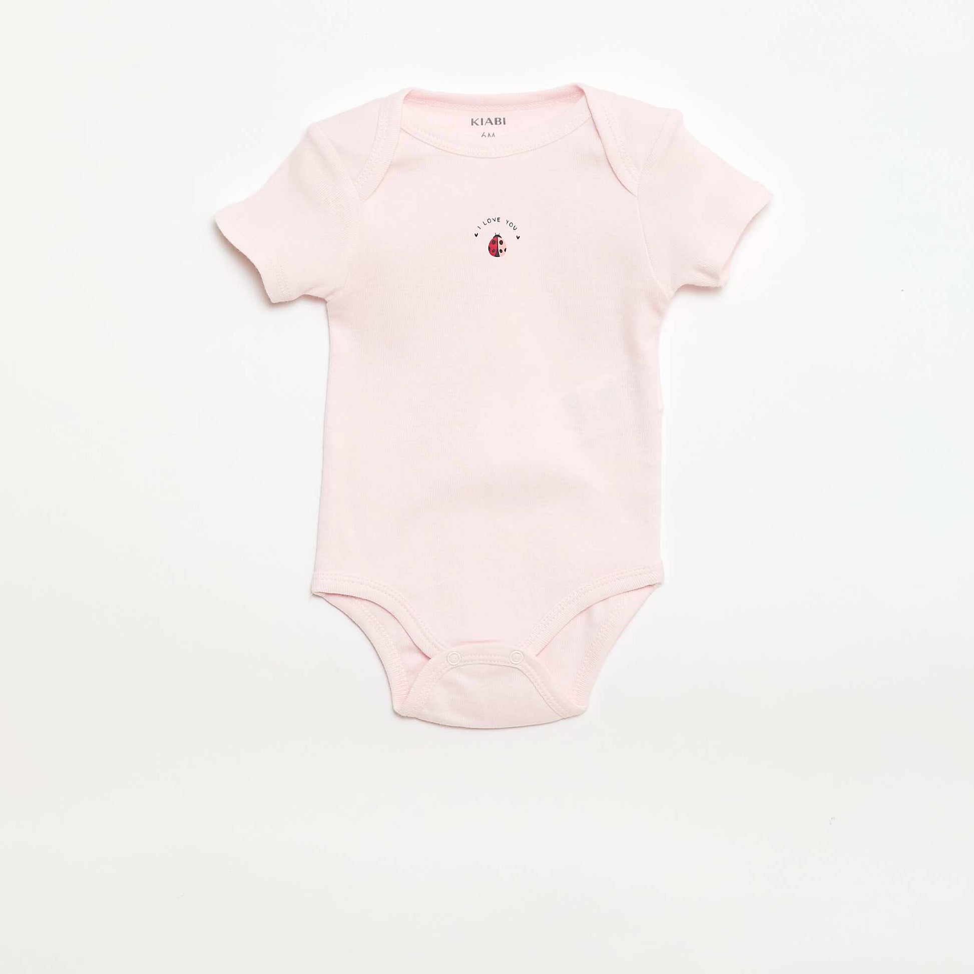 Printed cotton bodysuits - Pack of 3 PINK