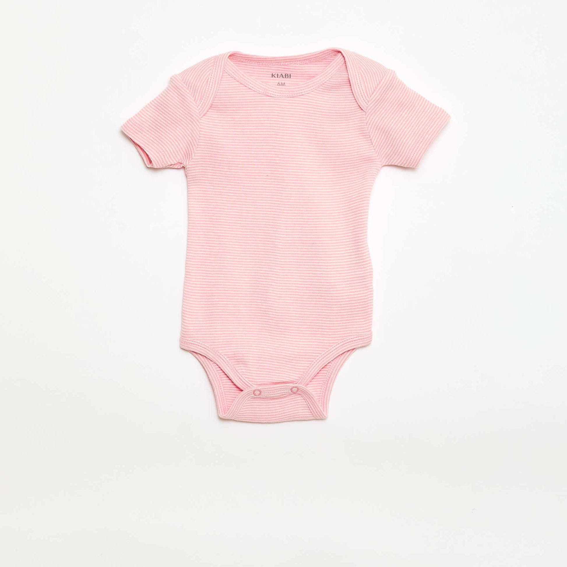 Printed cotton bodysuits - Pack of 3 PINK