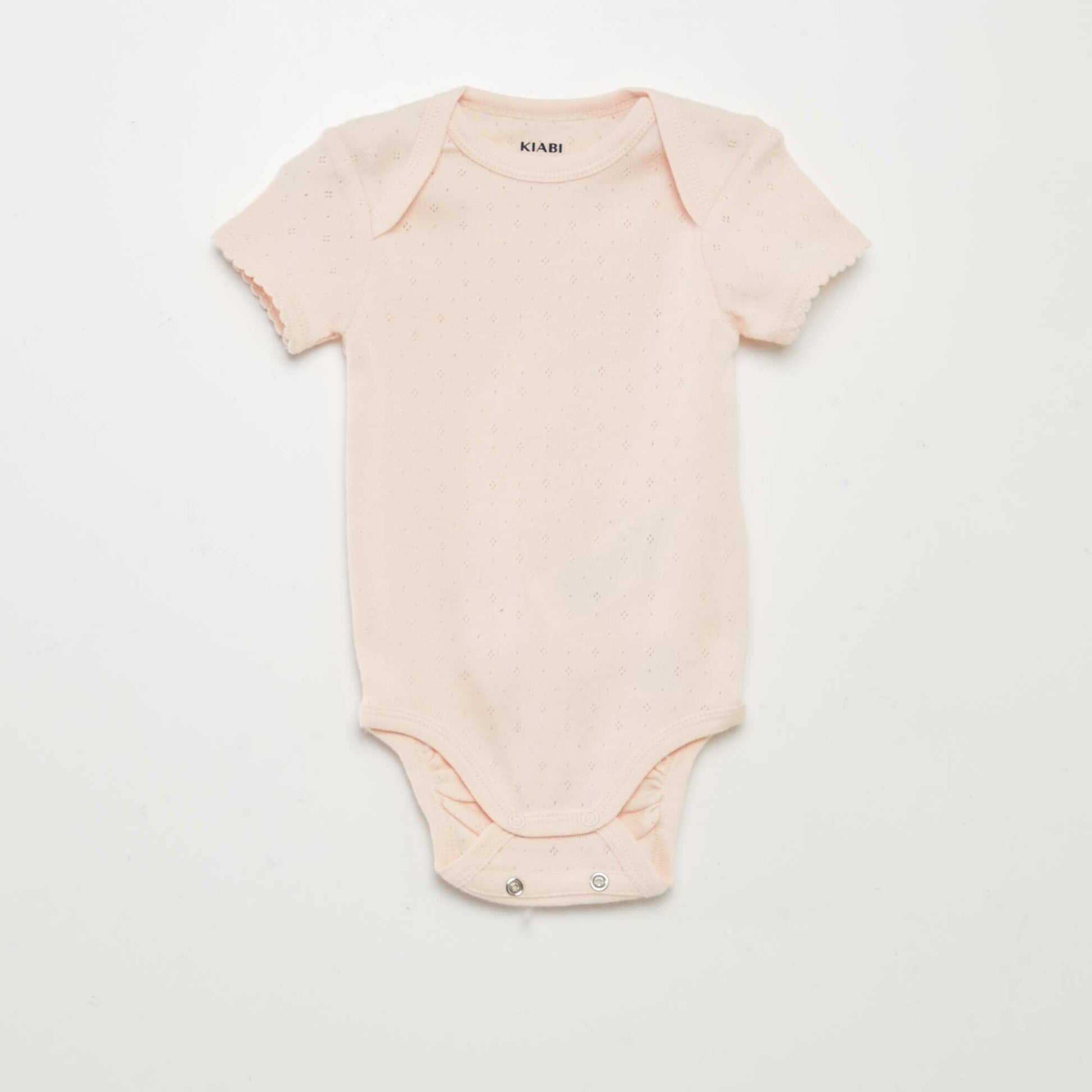 Plain knit grow-with-them bodysuits - Pack of 3 PINK