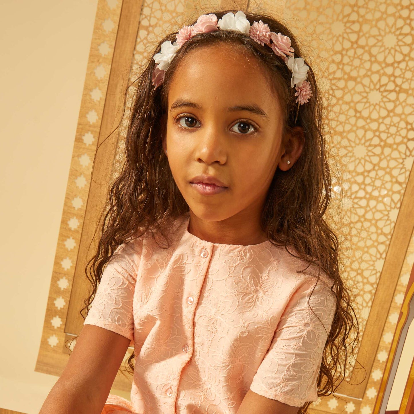 Headband with flowers PINK