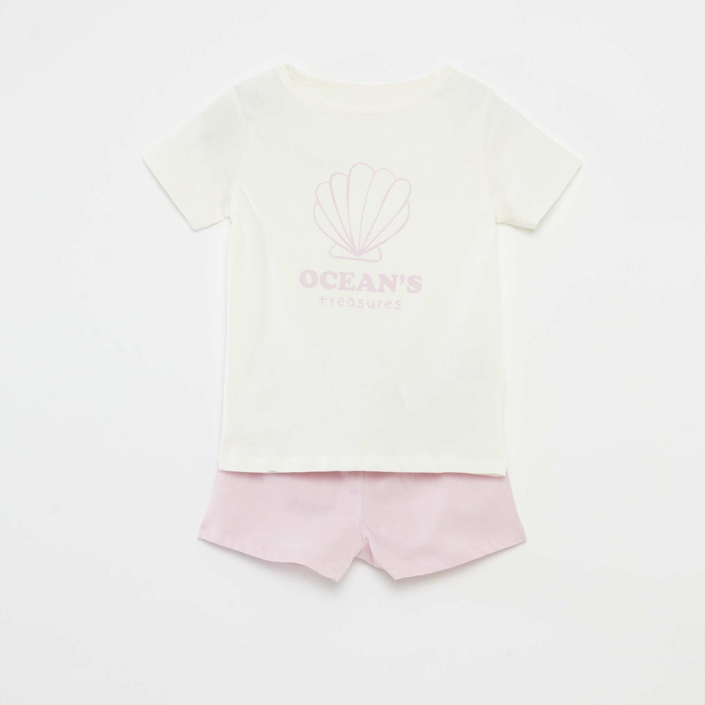 T-shirt and shorts pyjama set - 2-piece set PURPLE