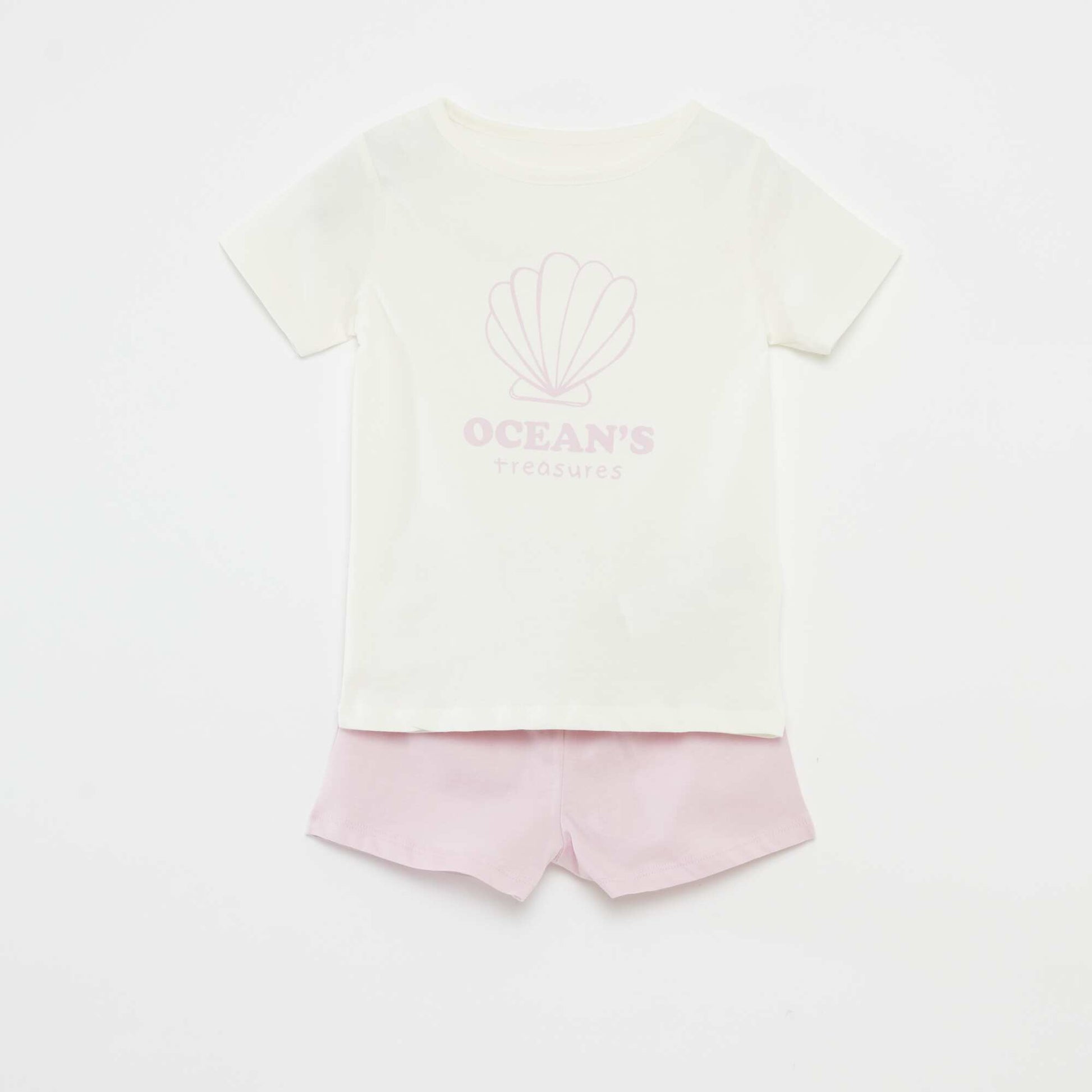 T-shirt and shorts pyjama set - 2-piece set PURPLE