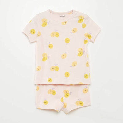 T-shirt + shorts pyjama set - 2-piece set PINK