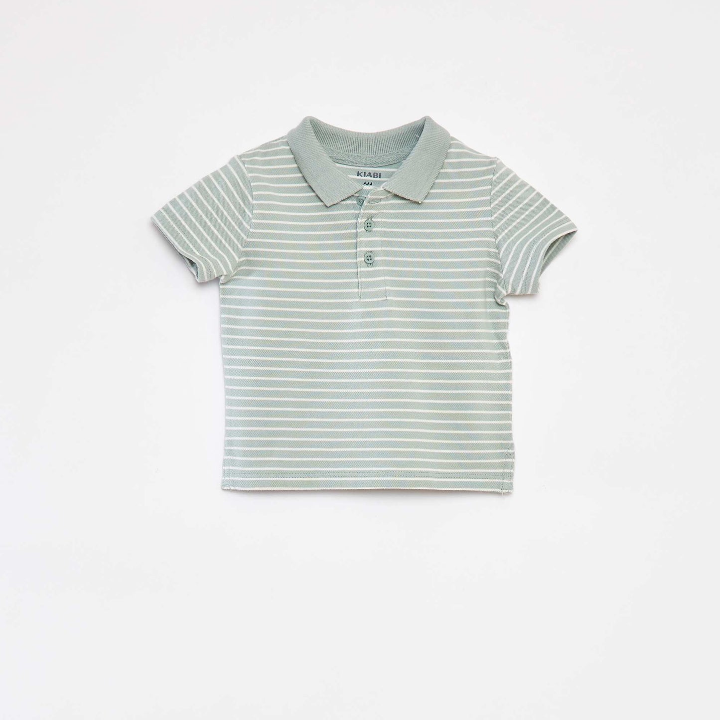 Cotton piqué short-sleeved polo shirt GREEN