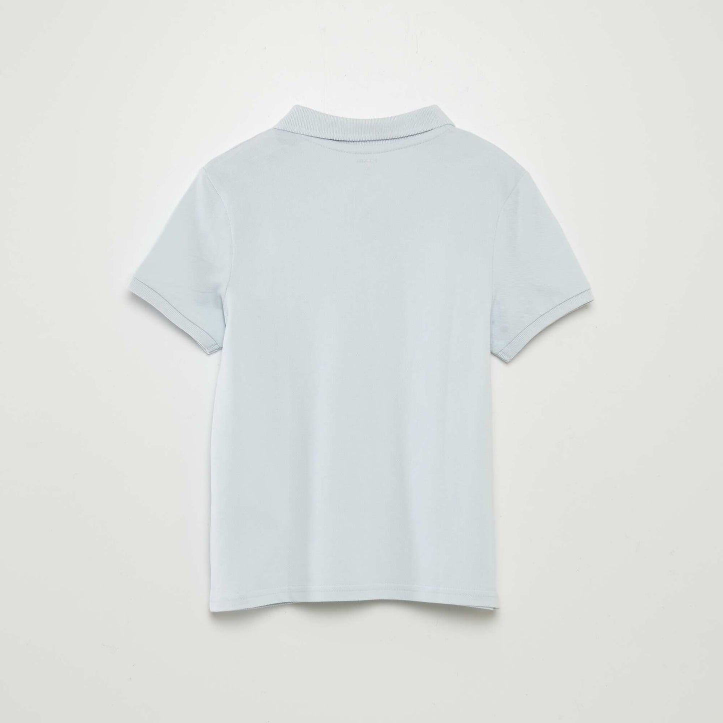 Plain piqué knit polo shirt BLUE