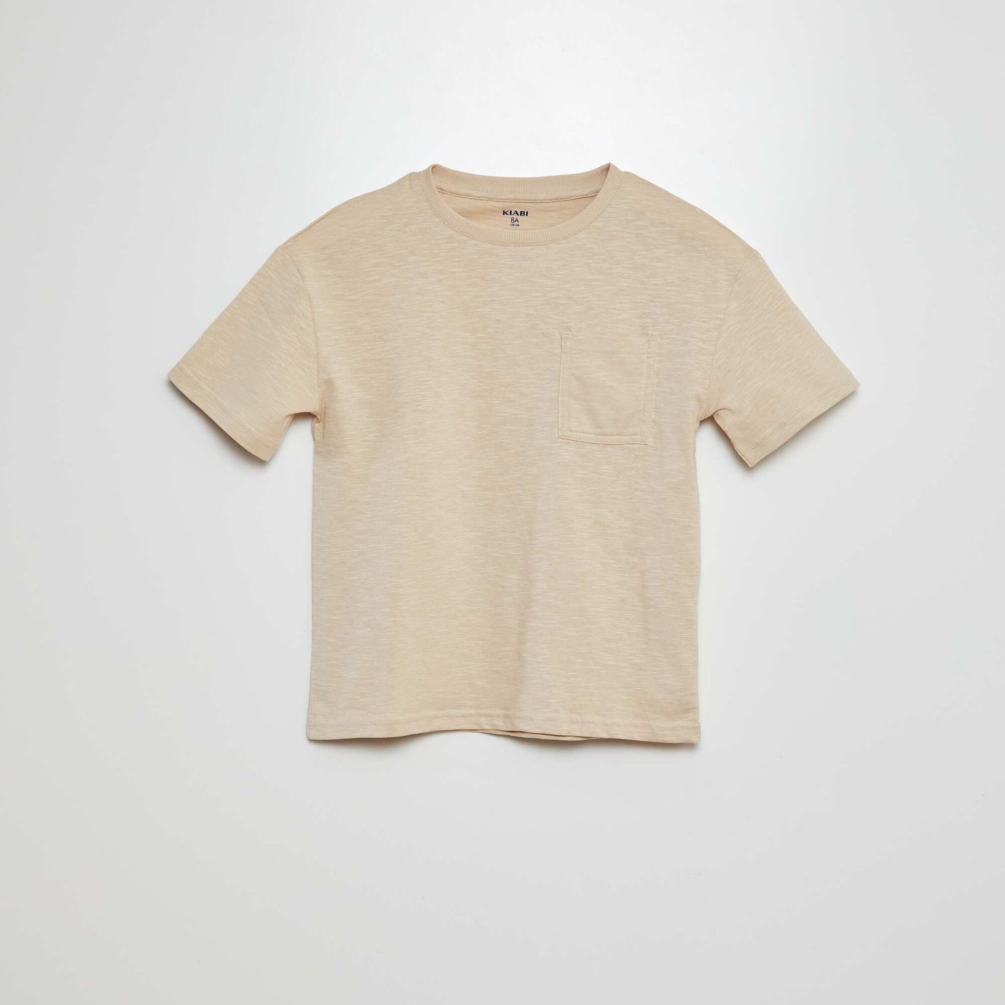 Plain T-shirt with pocket BEIGE