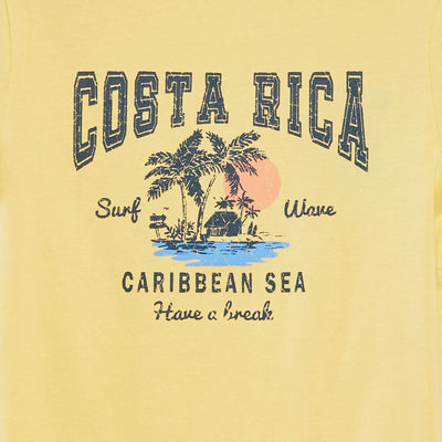 تي شيرت بطبعة مرحة باللون الأصفر