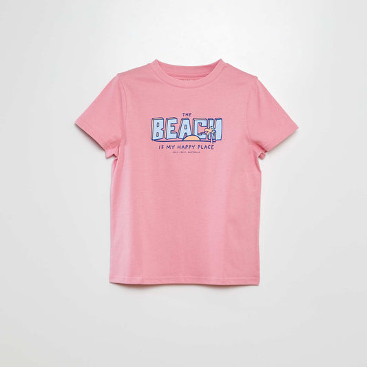 Fun print T-shirt PINK