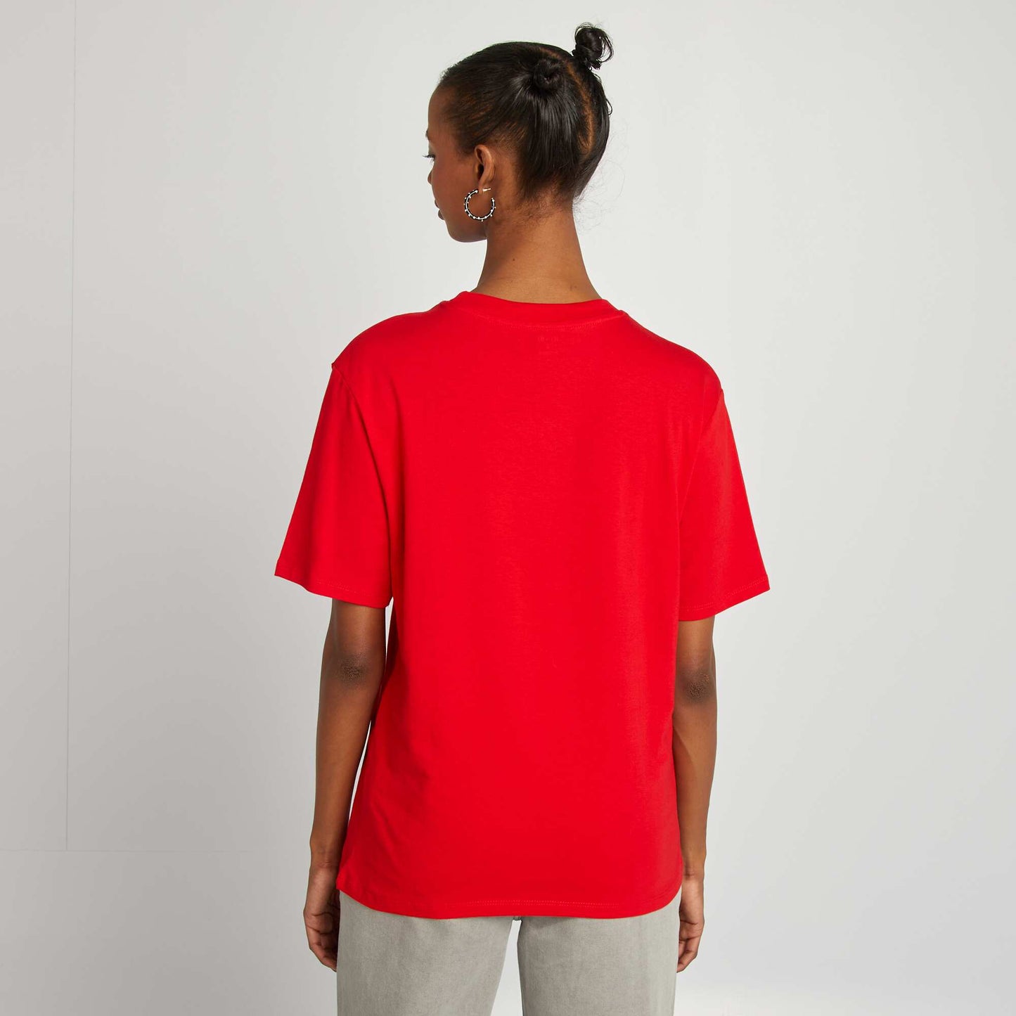 Printed short-sleeved T-shirt RED