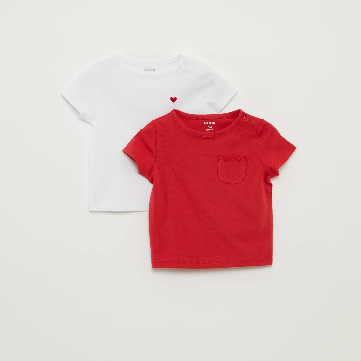 Pack of 2 plain T-shirts WHITE