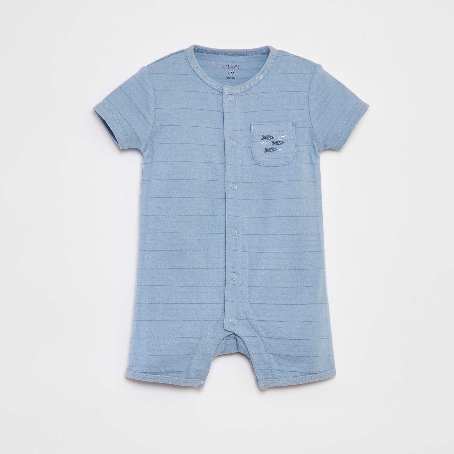 Lightweight sleepsuit with short sleeves BLUE