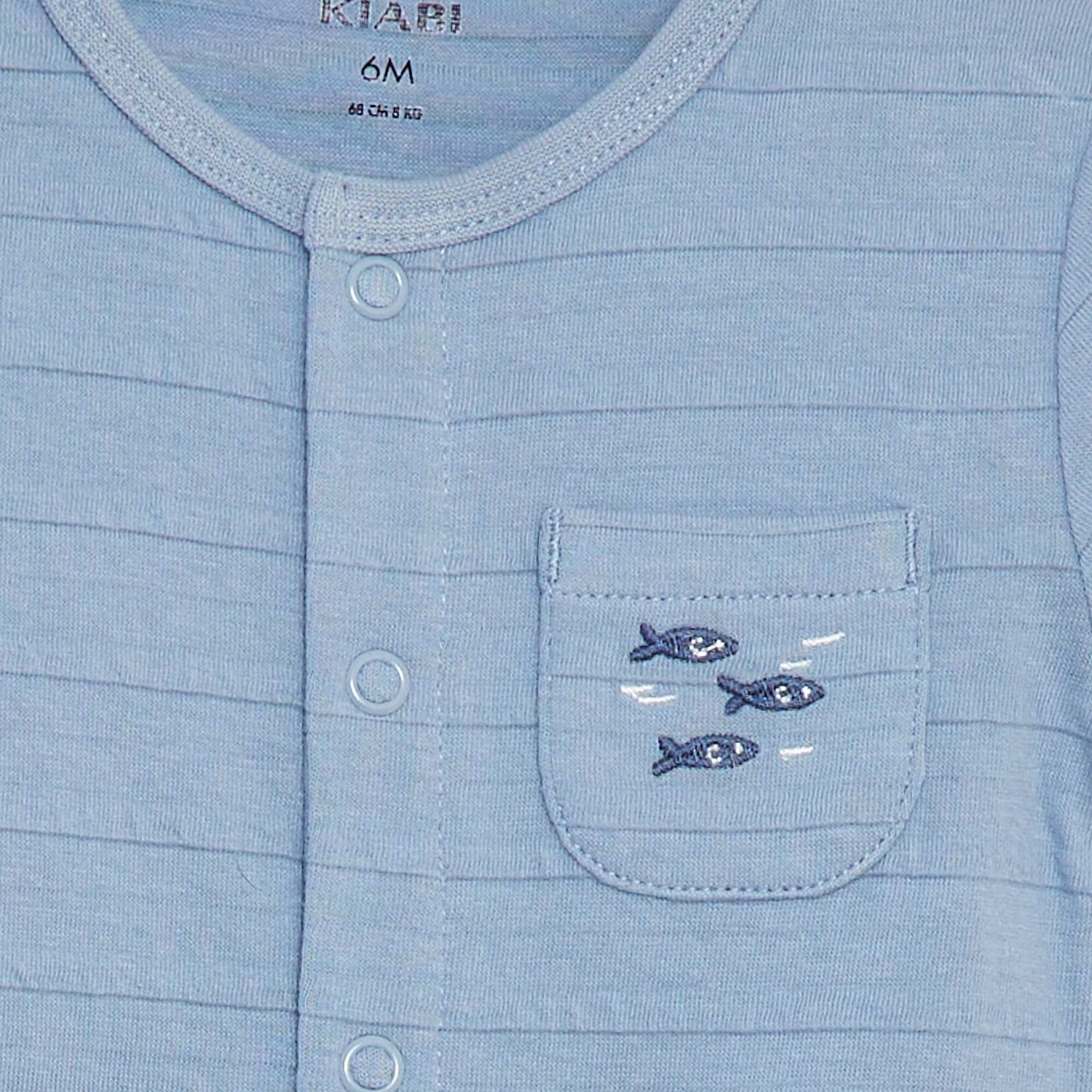 Lightweight sleepsuit with short sleeves BLUE