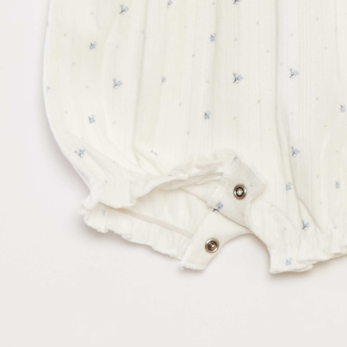 Ruffled printed romper suit WHITE