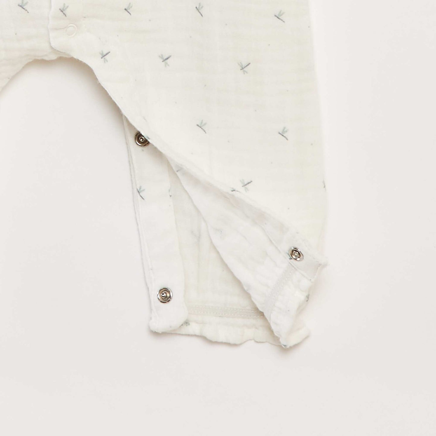Footless sleepsuit with fancy collar WHITE