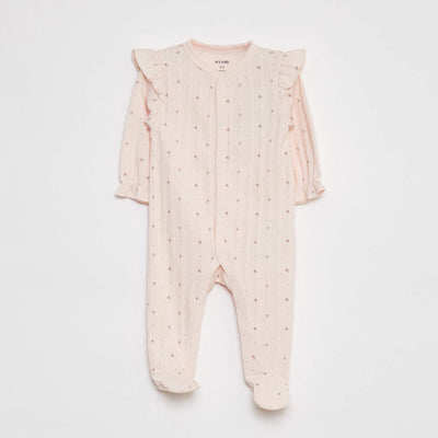 Sleepsuit with pointelle pattern PINK
