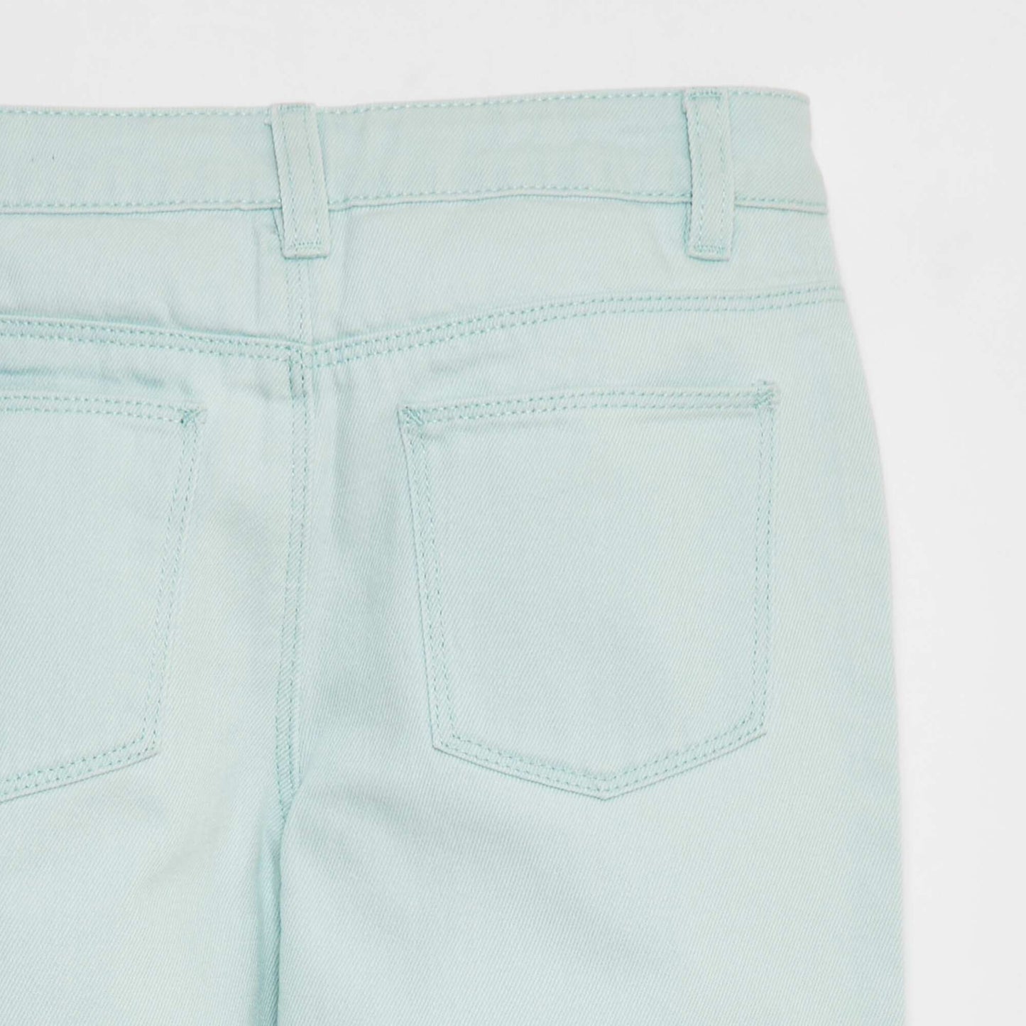 Cropped denim trousers GREEN