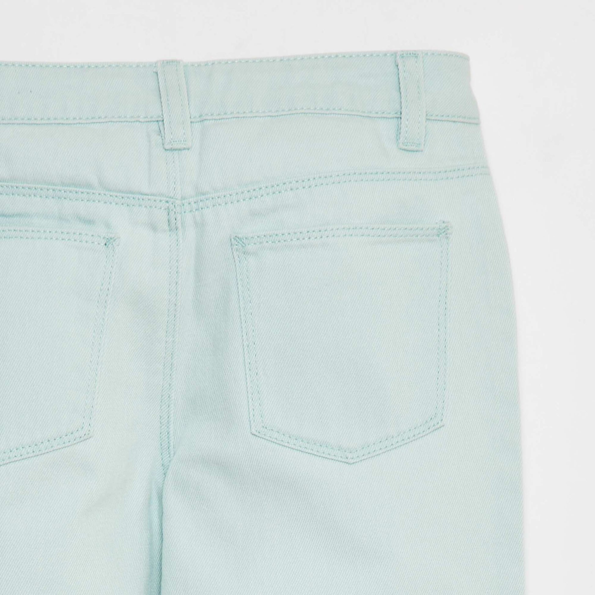 Cropped denim trousers GREEN