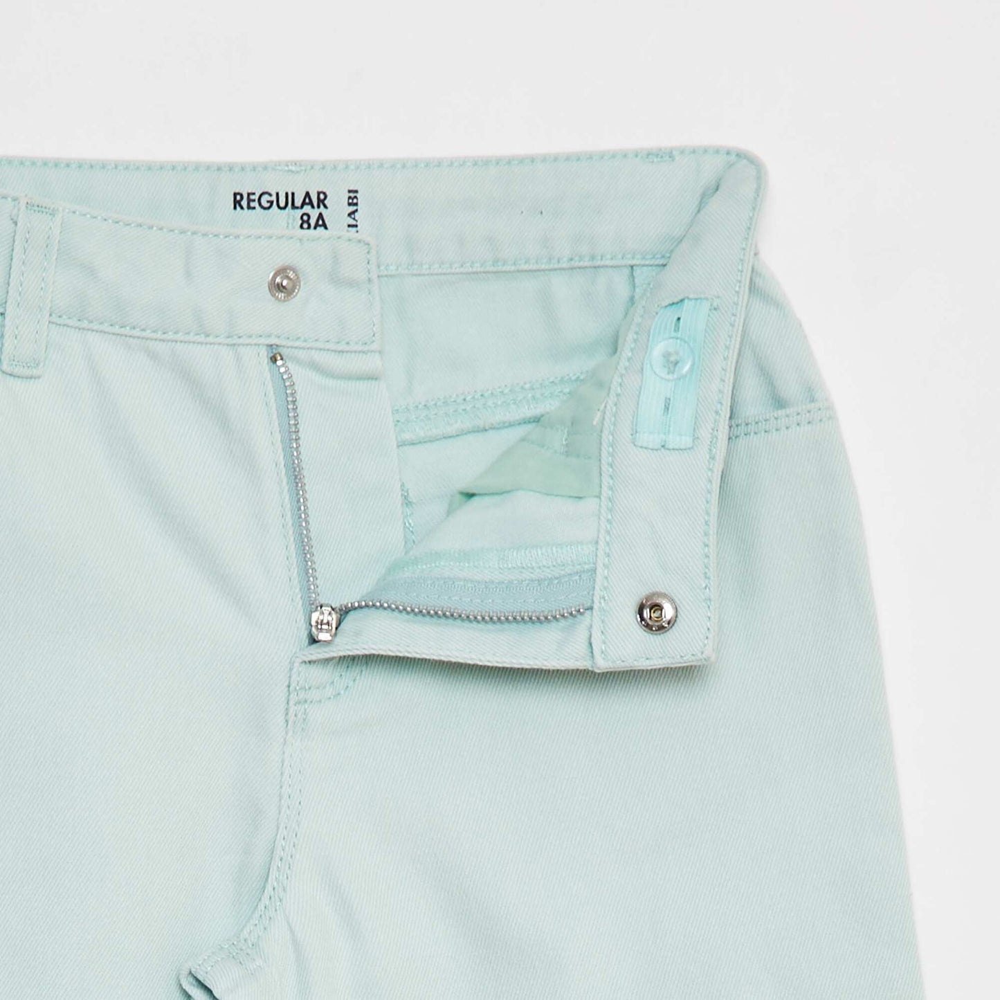 Cropped denim trousers GREEN