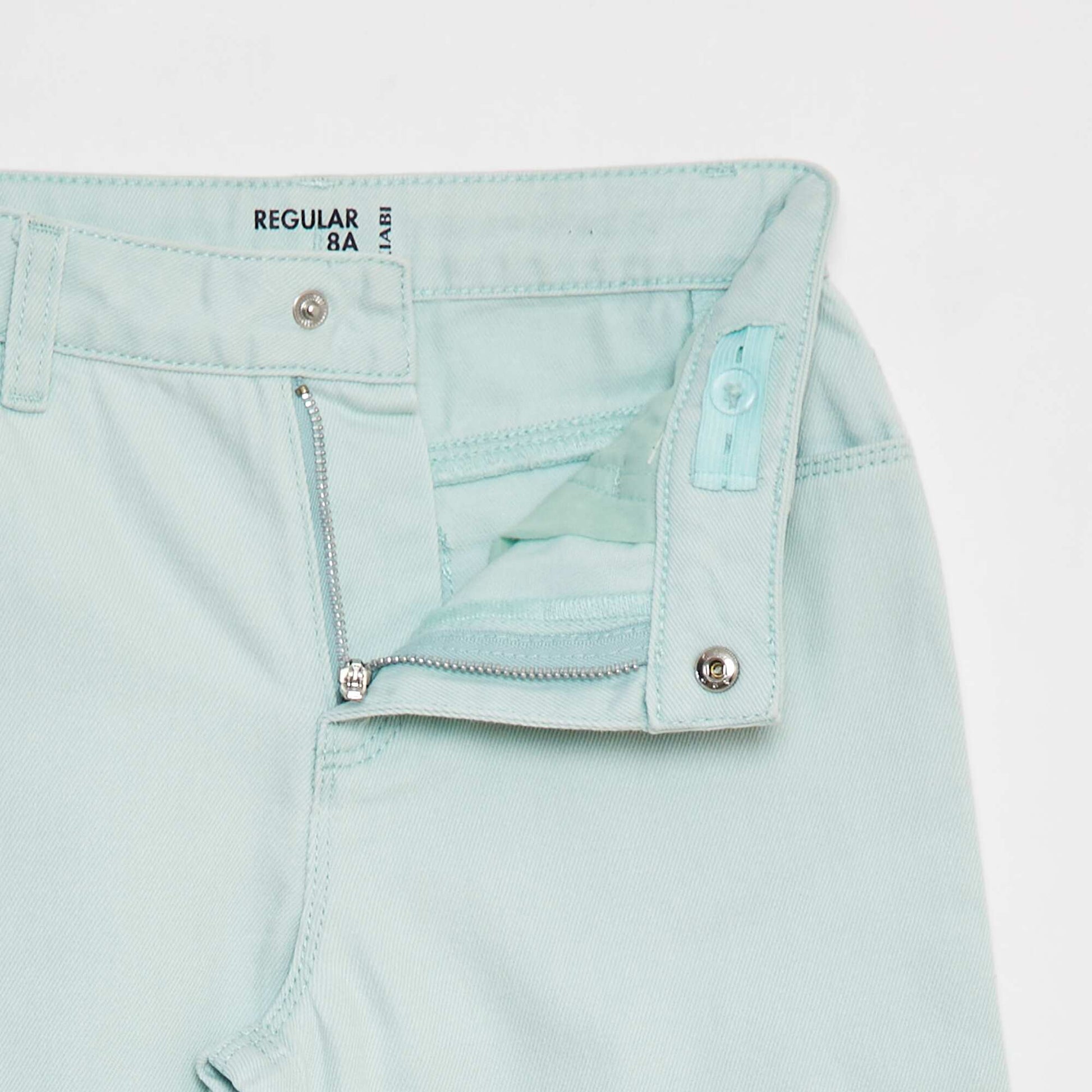 Cropped denim trousers GREEN