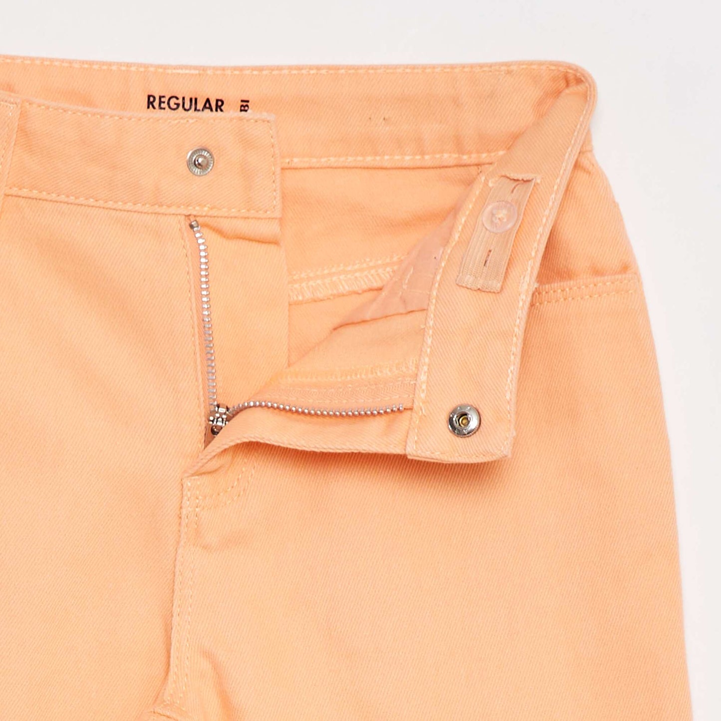 Cropped denim trousers ORANGE