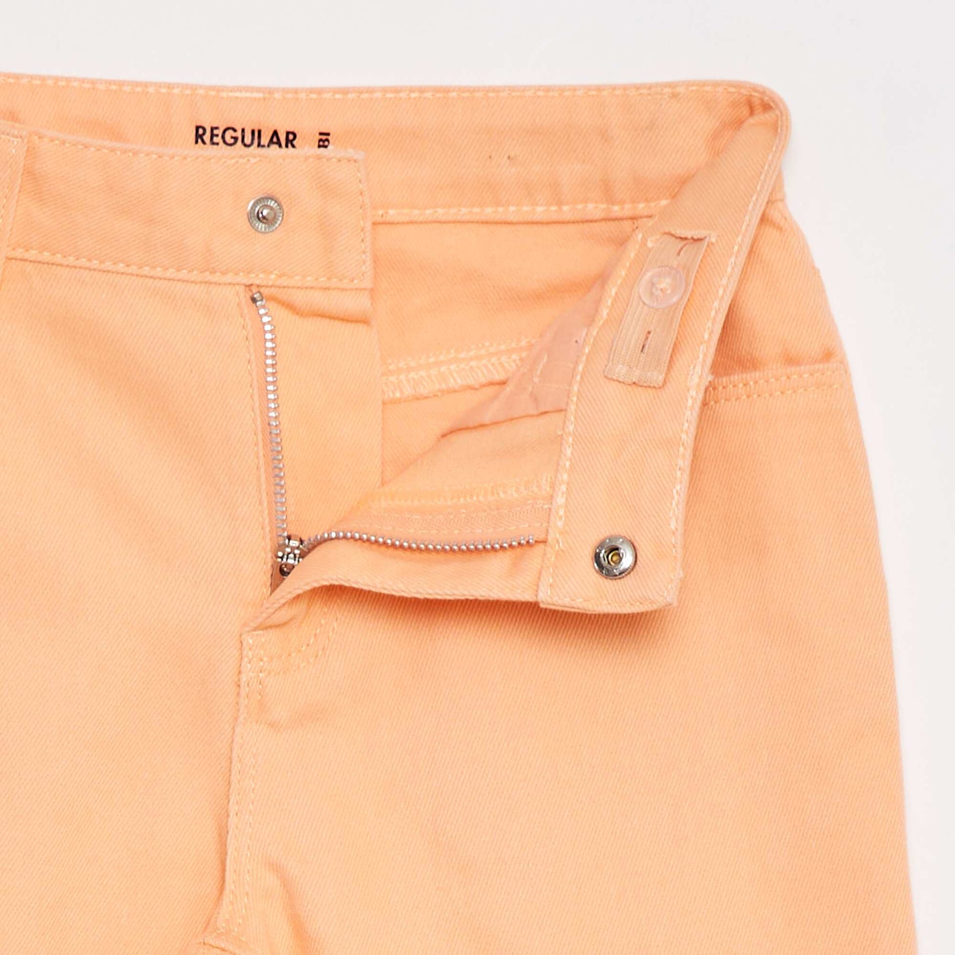 Cropped denim trousers ORANGE