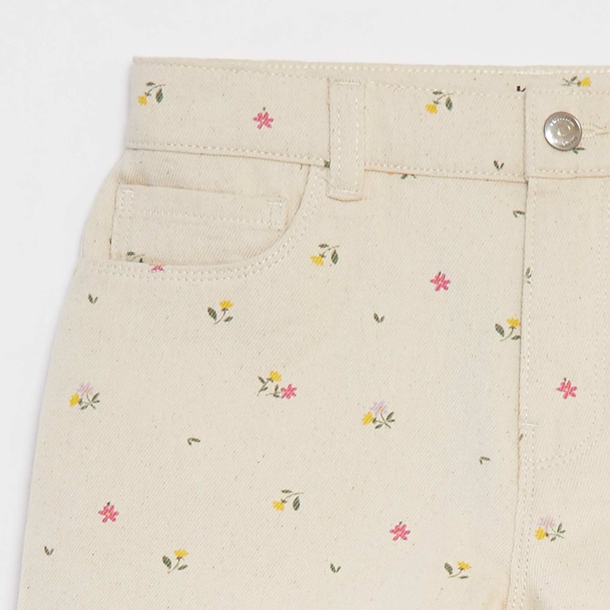 Denim shorts WHITE
