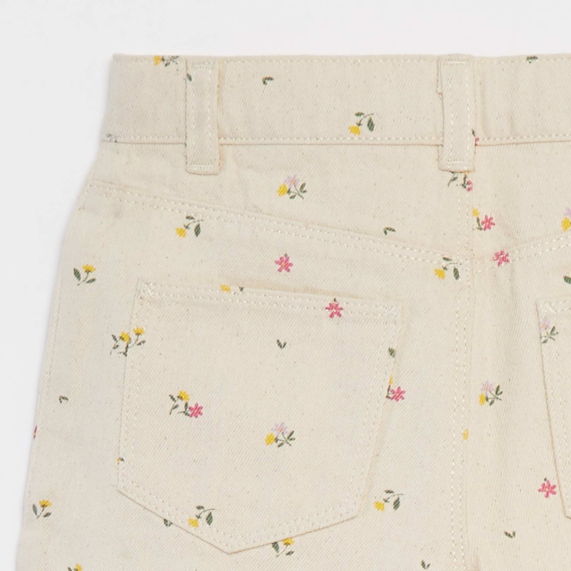 Denim shorts WHITE