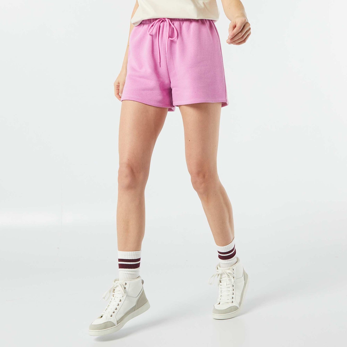 Sweatshirt fabric shorts PINK