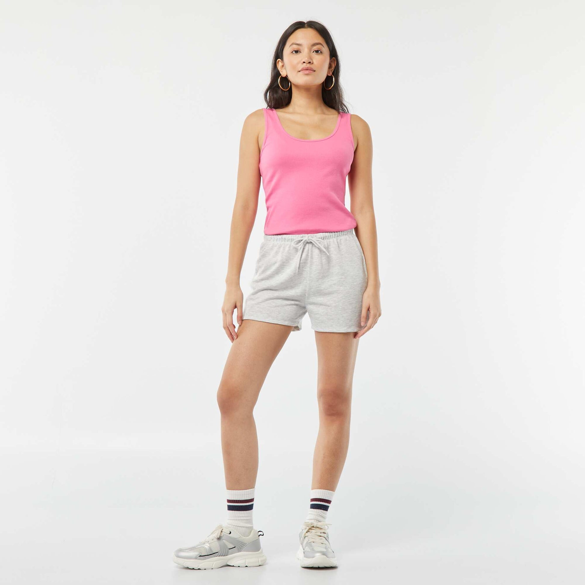 Sweatshirt fabric shorts GREY