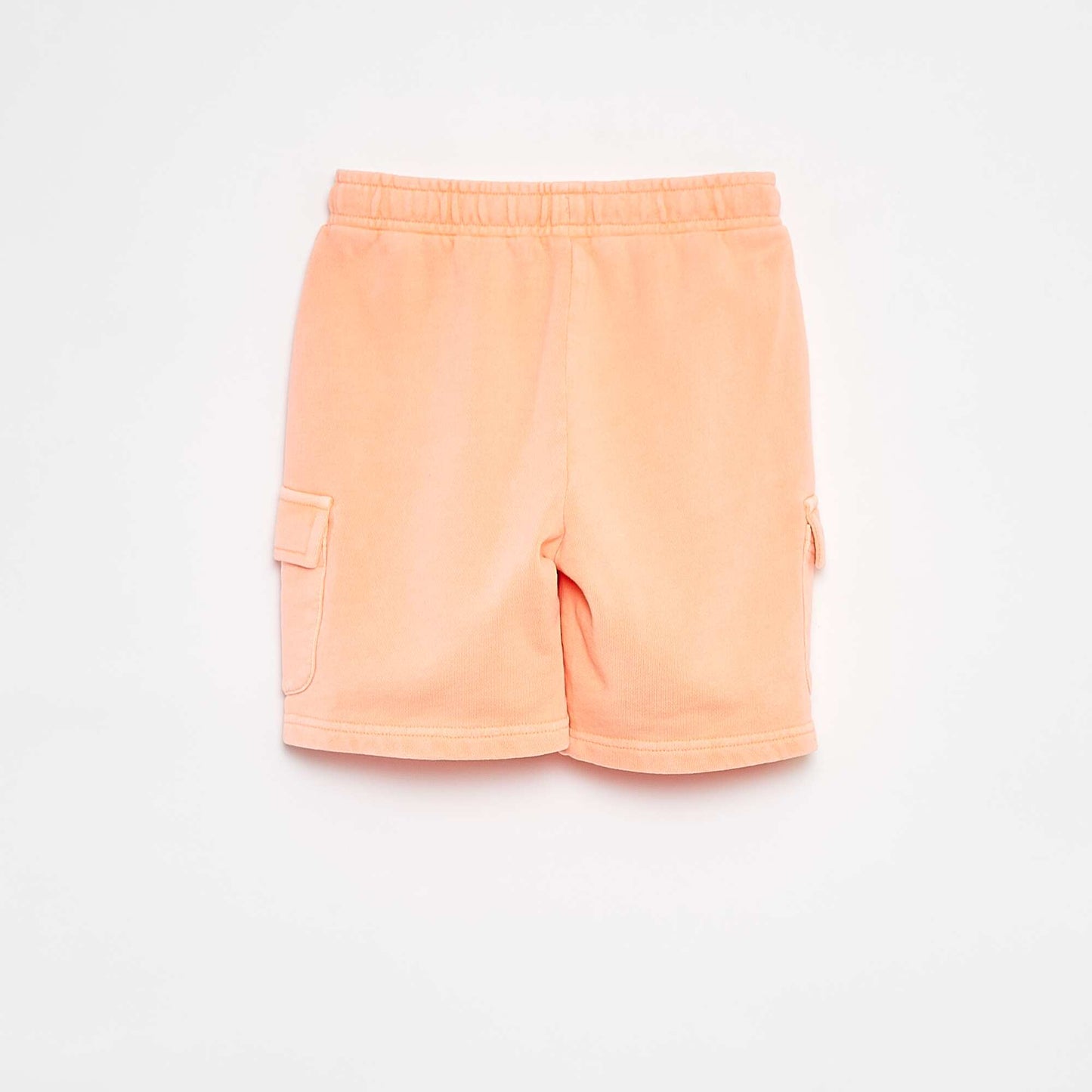 Lightweight sweatshirt fabric shorts with flap pocket ORANGE