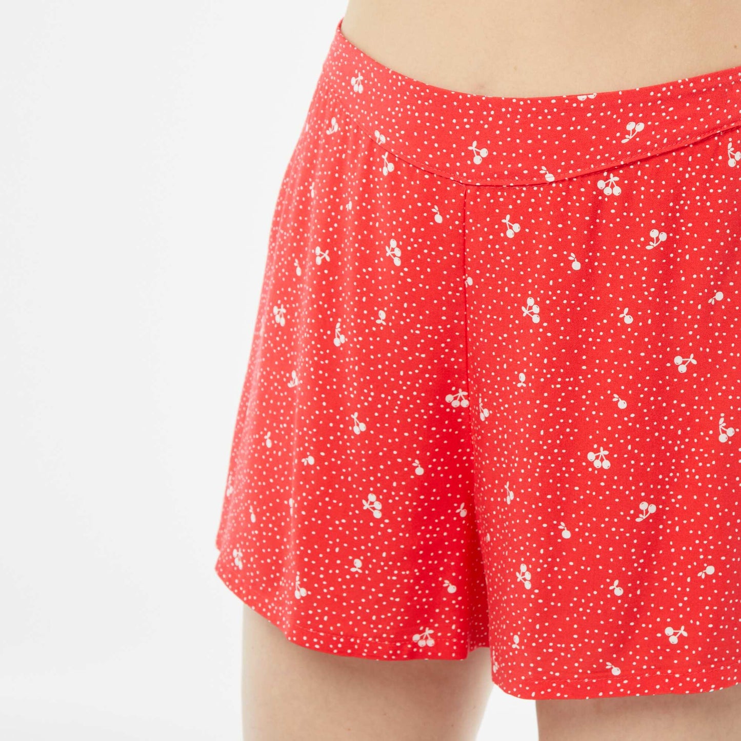 Printed vest top + shorts pyjama set RED