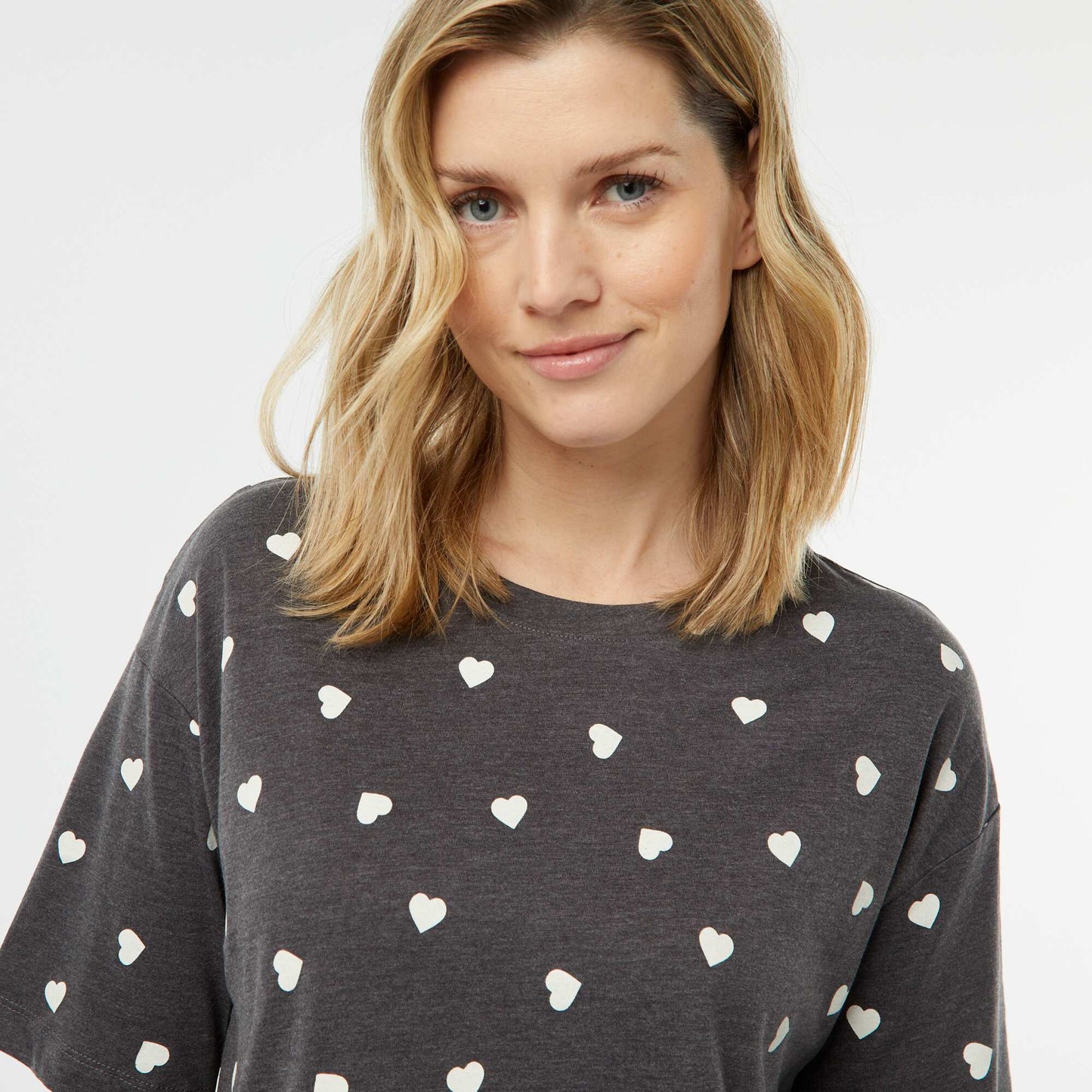 Pyjama set - printed T-shirt and shorts set GREY