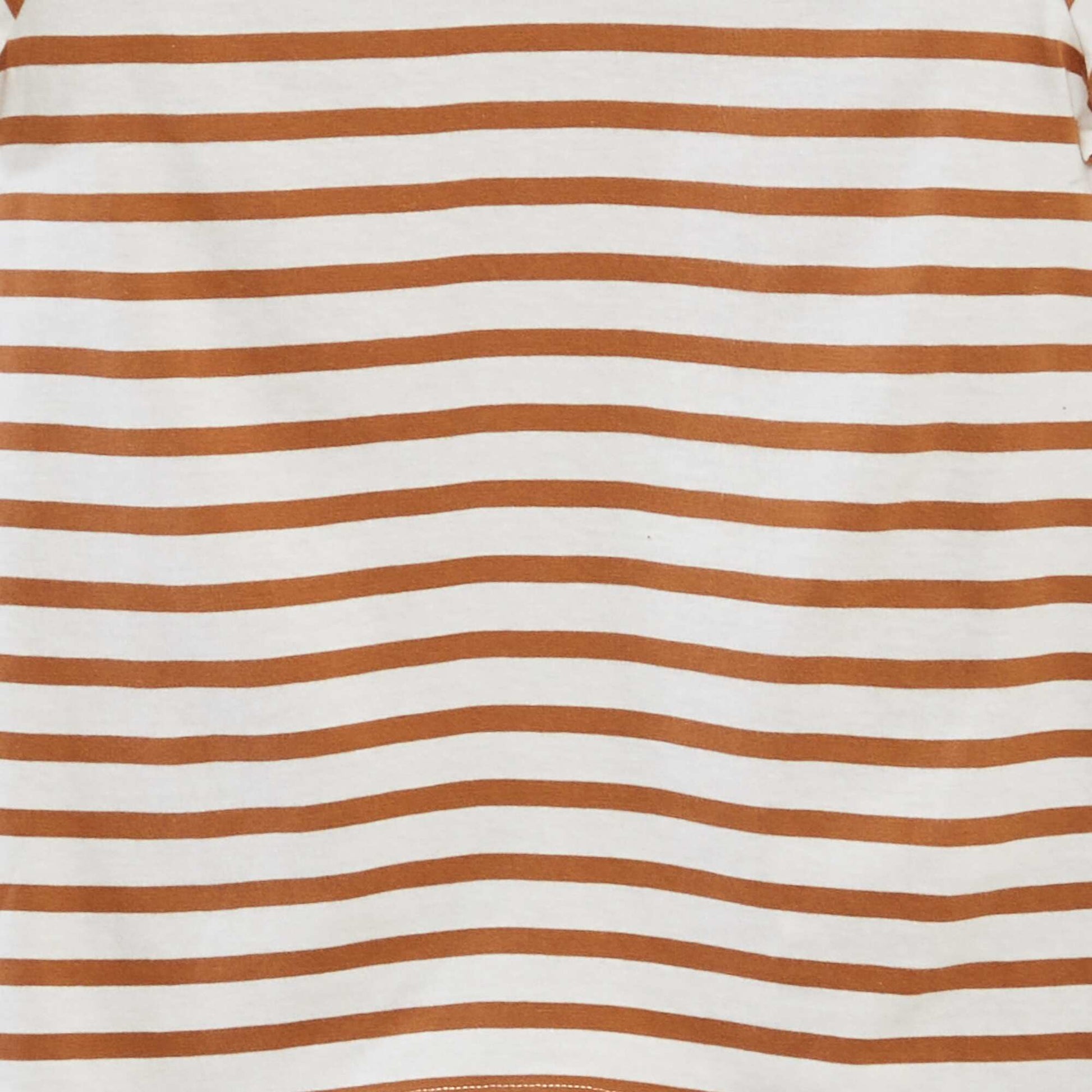 Patterned short-sleeved T-shirt BROWN