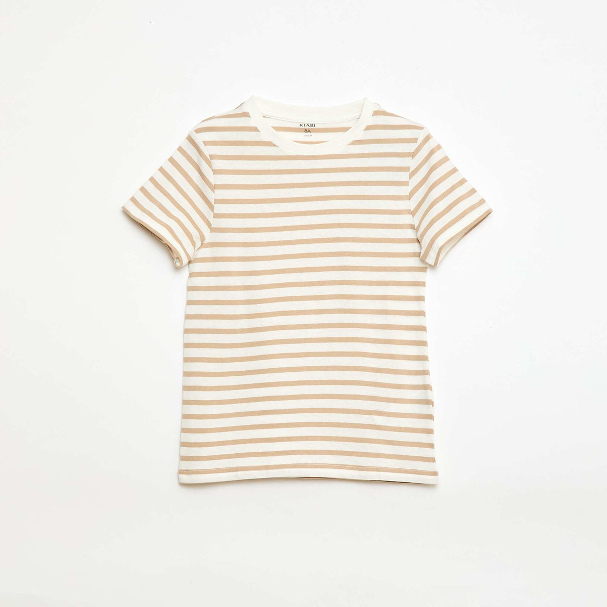 Patterned short-sleeved T-shirt BEIGE