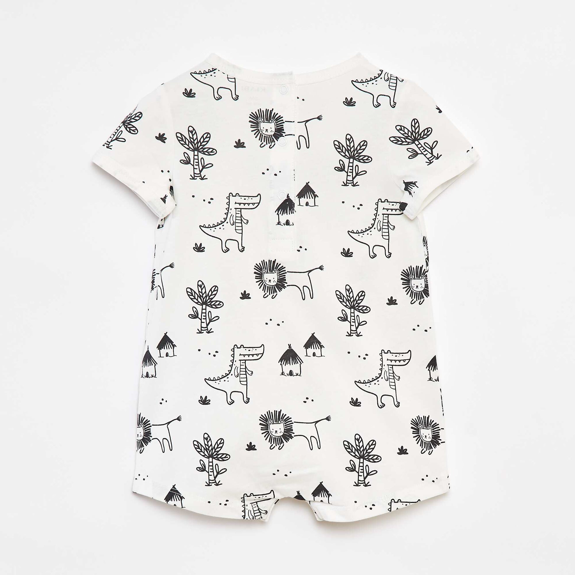 Pack of 2 printed rompers WHITE