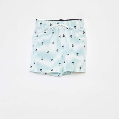 Patterned Bermuda swim shorts GREEN