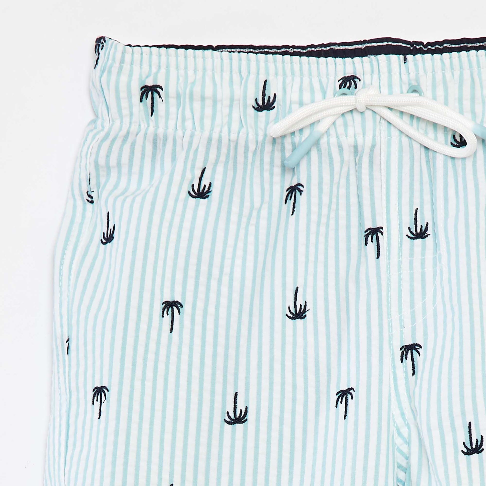 Patterned Bermuda swim shorts GREEN