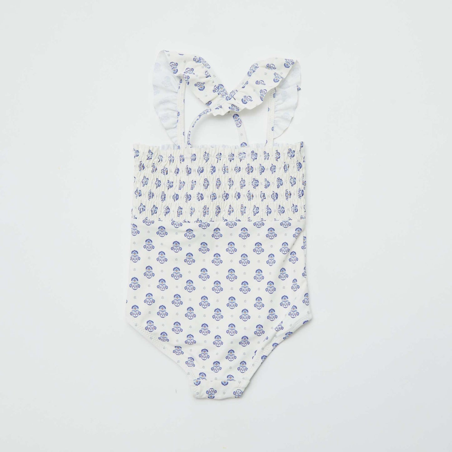 Printed ruffled swimsuit - One-piece WHITE