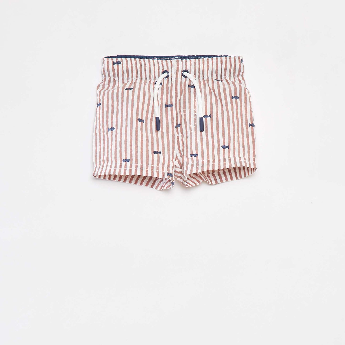 Patterned swim shorts BROWN