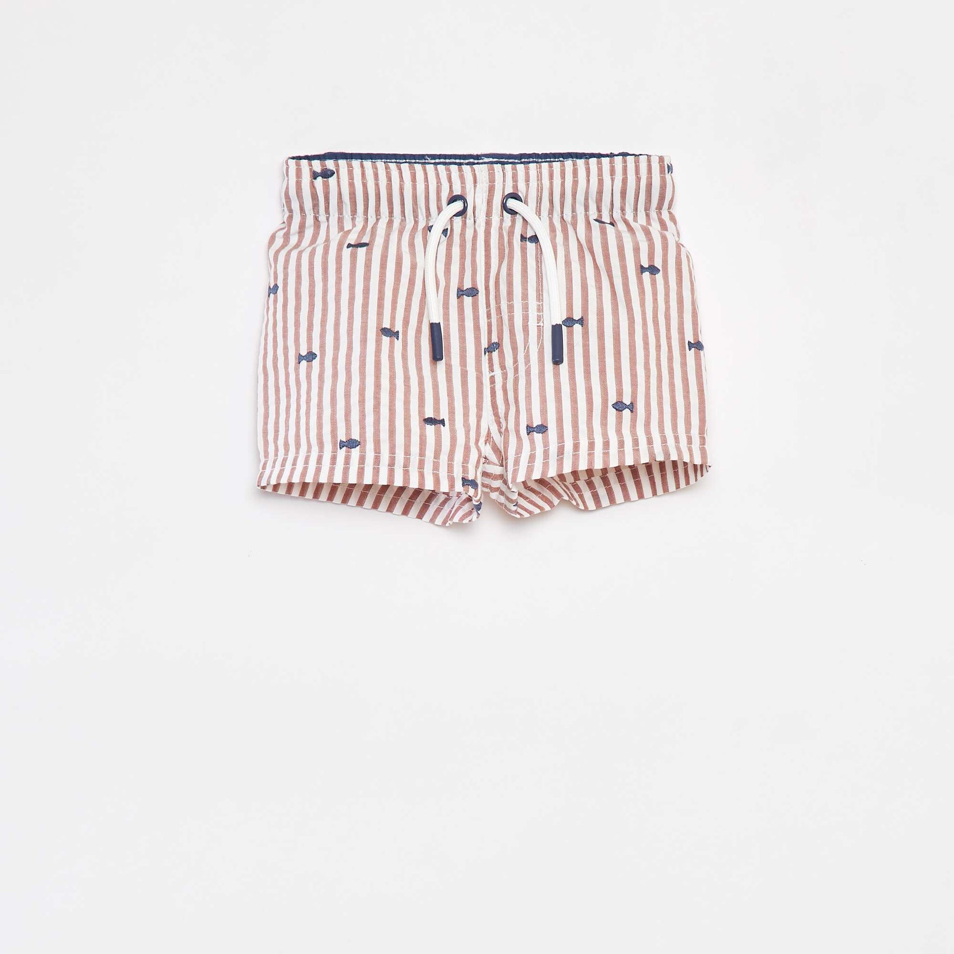 Patterned swim shorts BROWN