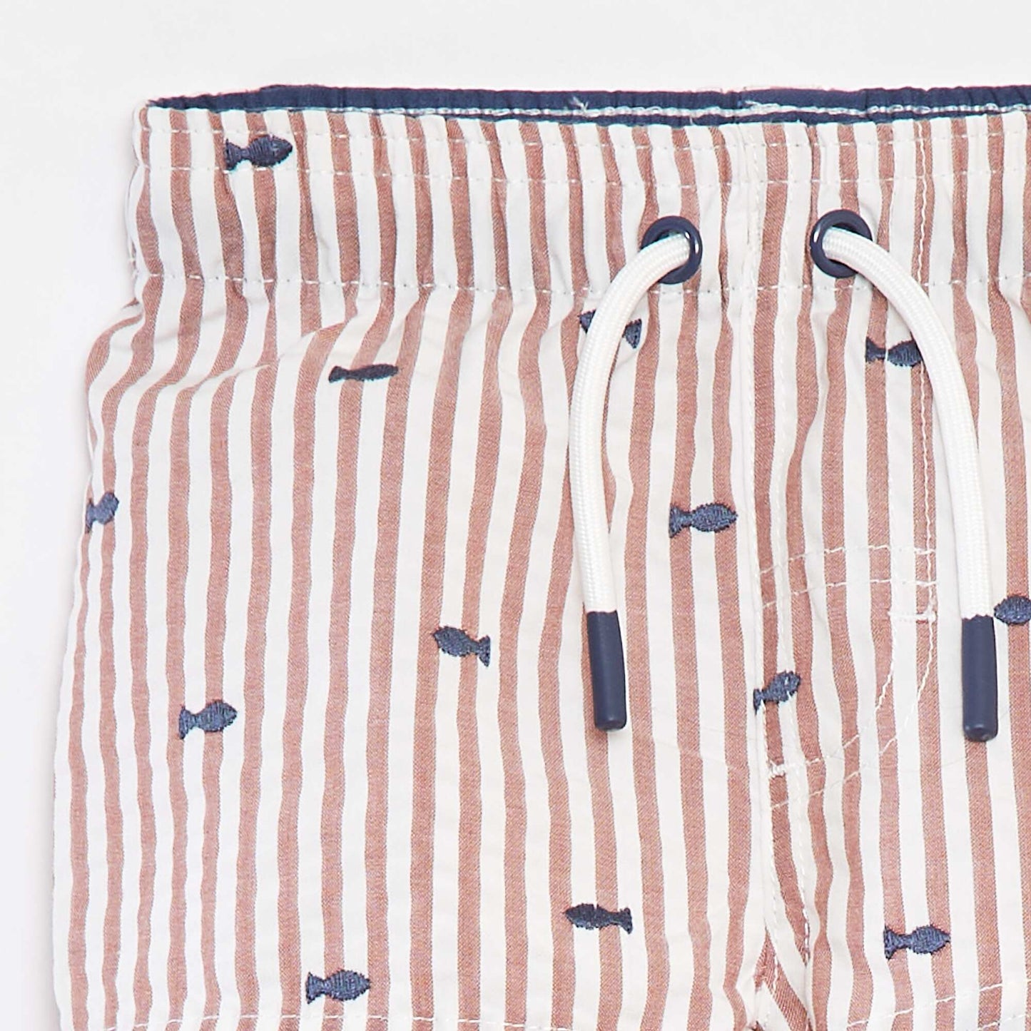 Patterned swim shorts BROWN